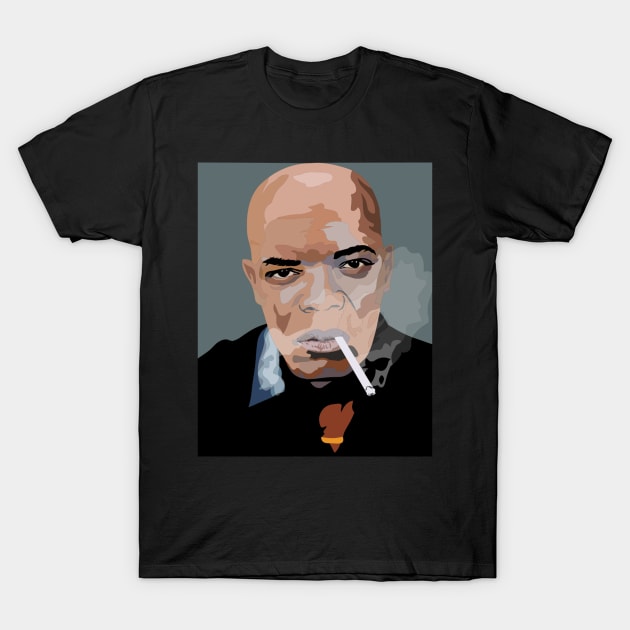 Samuel Jackson Portrait T-Shirt by Soriagk